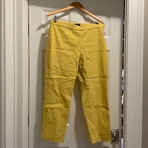 Theory linen pull on cropped pants